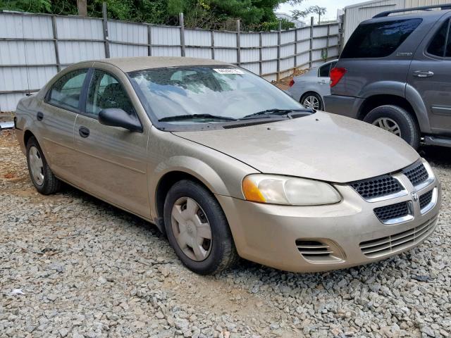 1B3EL36X14N326323 - 2004 DODGE STRATUS SE BEIGE photo 1