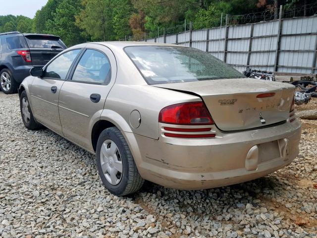 1B3EL36X14N326323 - 2004 DODGE STRATUS SE BEIGE photo 3