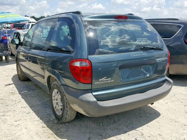 1D4GP25R65B157835 - 2005 DODGE CARAVAN SE GREEN photo 3