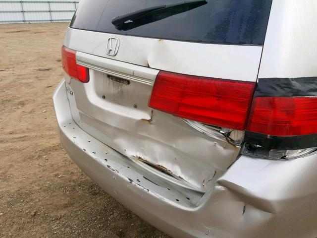 5FNRL38478B073340 - 2008 HONDA ODYSSEY EX SILVER photo 9