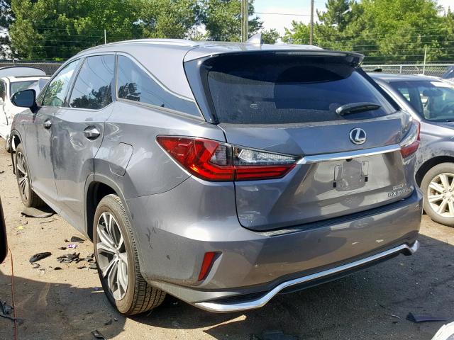 JTJDZKCAXK2016038 - 2019 LEXUS RX 350 L GRAY photo 3