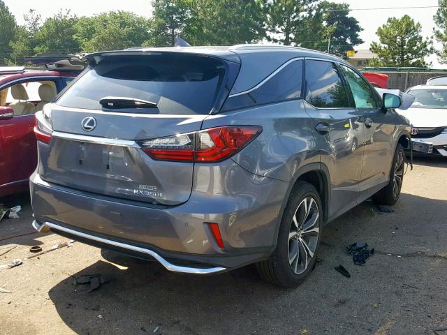 JTJDZKCAXK2016038 - 2019 LEXUS RX 350 L GRAY photo 4