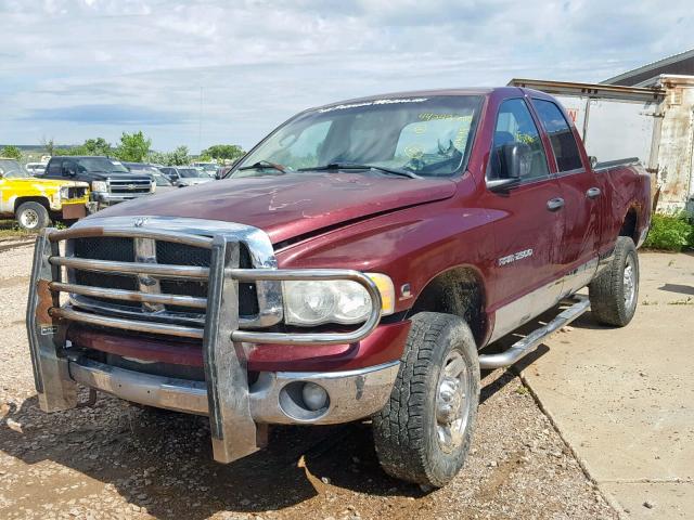 3D7KU28CX3G843216 - 2003 DODGE RAM 2500 S MAROON photo 2