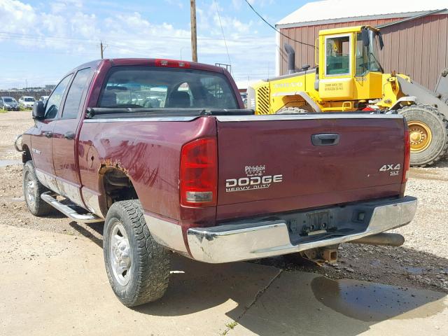 3D7KU28CX3G843216 - 2003 DODGE RAM 2500 S Tünd qırmızı foto 3