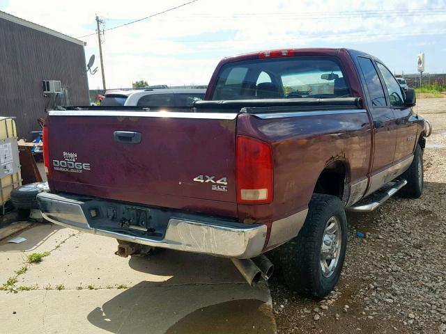 3D7KU28CX3G843216 - 2003 DODGE RAM 2500 S Tünd qırmızı foto 4