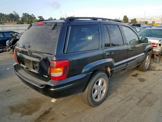 1J4GX58N54C178864 - 2004 JEEP GRAND CHER BLACK photo 4