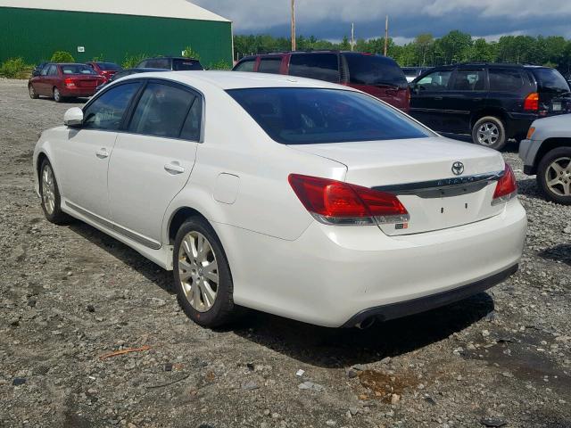 4T1BK3DB8BU378459 - 2011 TOYOTA AVALON BAS WHITE photo 3