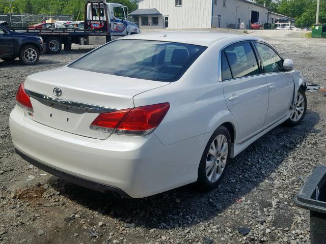 4T1BK3DB8BU378459 - 2011 TOYOTA AVALON BAS WHITE photo 4