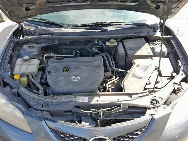 JM1BK32F681174232 - 2008 MAZDA 3 I GRAY photo 7