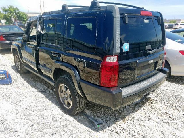 1J8HH48K87C574131 - 2007 JEEP COMMANDER BLACK photo 3