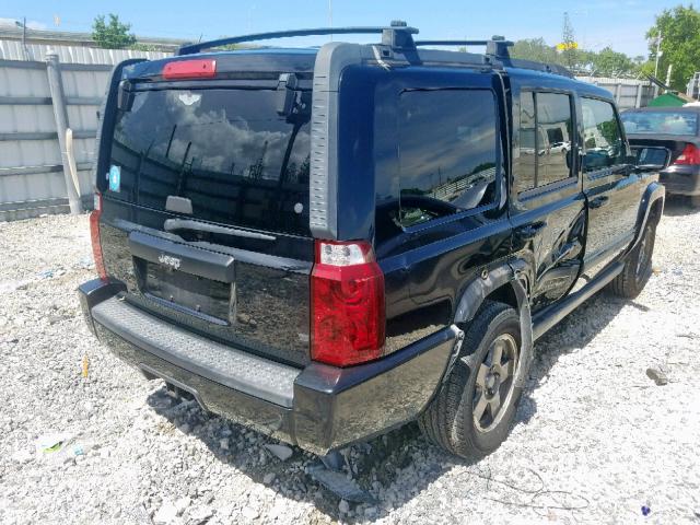 1J8HH48K87C574131 - 2007 JEEP COMMANDER BLACK photo 4