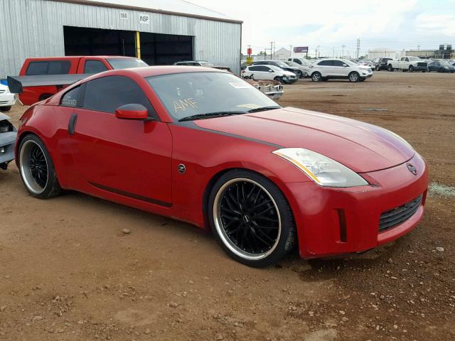 JN1AZ34E25M652381 - 2005 NISSAN 350Z RED photo 1