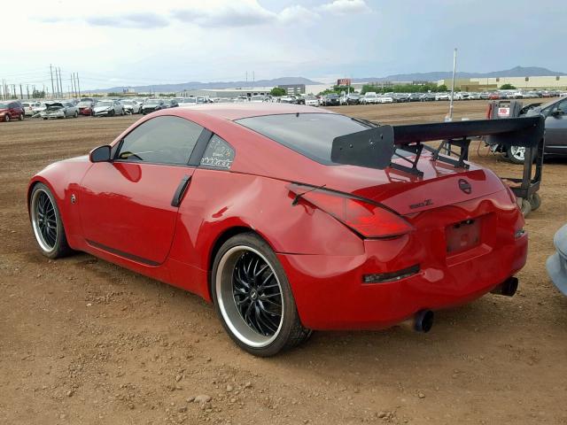 JN1AZ34E25M652381 - 2005 NISSAN 350Z RED photo 3