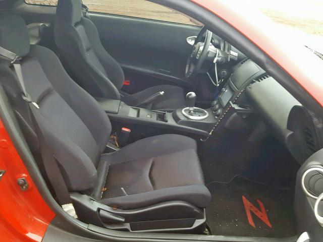 JN1AZ34E25M652381 - 2005 NISSAN 350Z RED photo 5