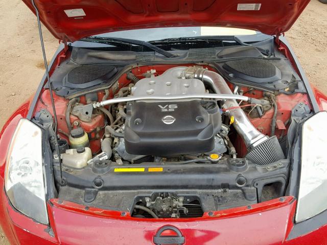 JN1AZ34E25M652381 - 2005 NISSAN 350Z RED photo 7