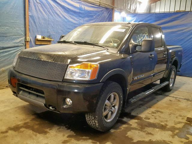 1N6AA0EC9BN325219 - 2011 NISSAN TITAN S BLACK photo 2