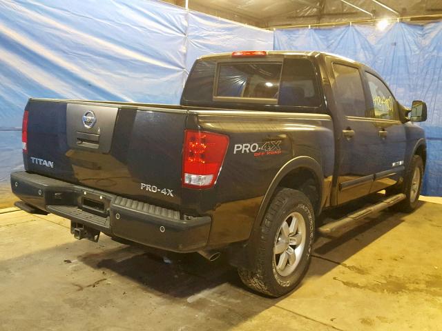 1N6AA0EC9BN325219 - 2011 NISSAN TITAN S BLACK photo 4