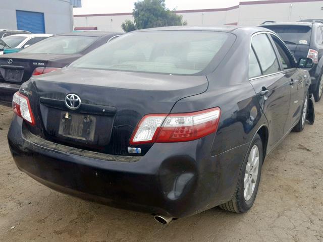 4T1BB46K98U033131 - 2008 TOYOTA CAMRY HYBR BLACK photo 4