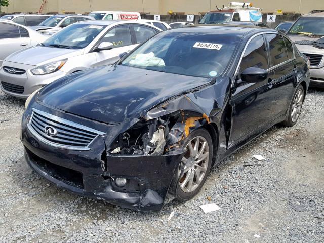 JN1CV6AP9AM202040 - 2010 INFINITI G37 BASE BLACK photo 2