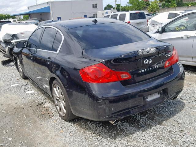 JN1CV6AP9AM202040 - 2010 INFINITI G37 BASE BLACK photo 3