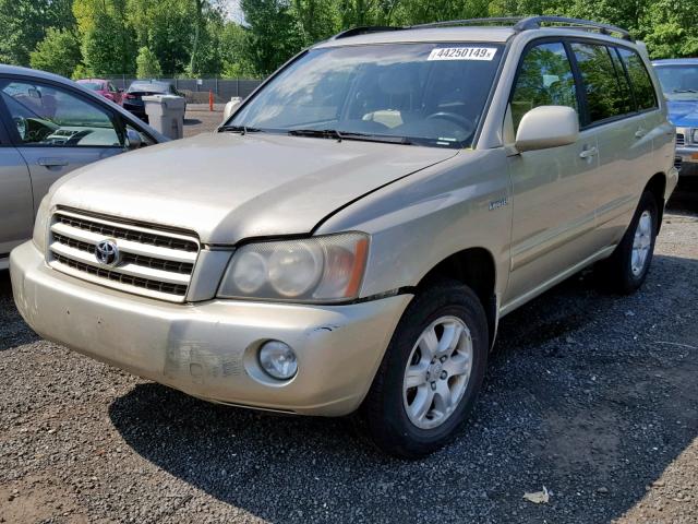 JTEHF21A830112629 - 2003 TOYOTA HIGHLANDER TAN photo 2