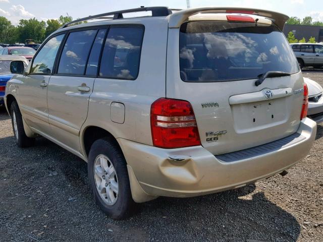 JTEHF21A830112629 - 2003 TOYOTA HIGHLANDER TAN photo 3