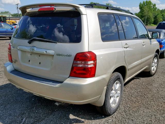 JTEHF21A830112629 - 2003 TOYOTA HIGHLANDER TAN photo 4