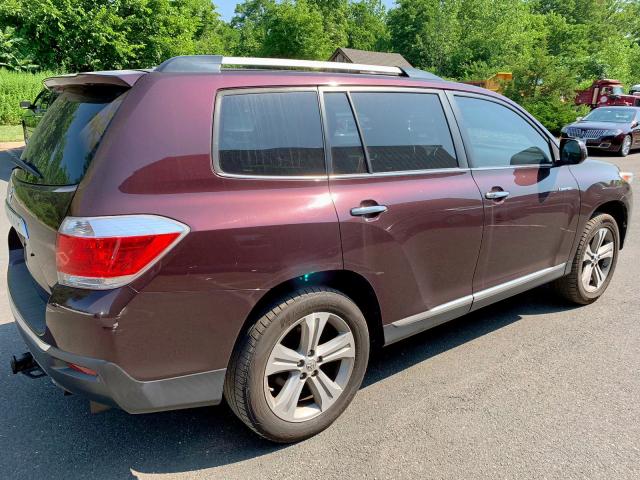 5TDYK3EH3CS073362 - 2012 TOYOTA HIGHLANDER MAROON photo 2