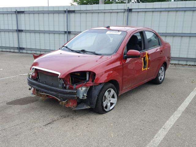 KL1TD5DE8BB155057 - 2011 CHEVROLET AVEO LS MAROON photo 2