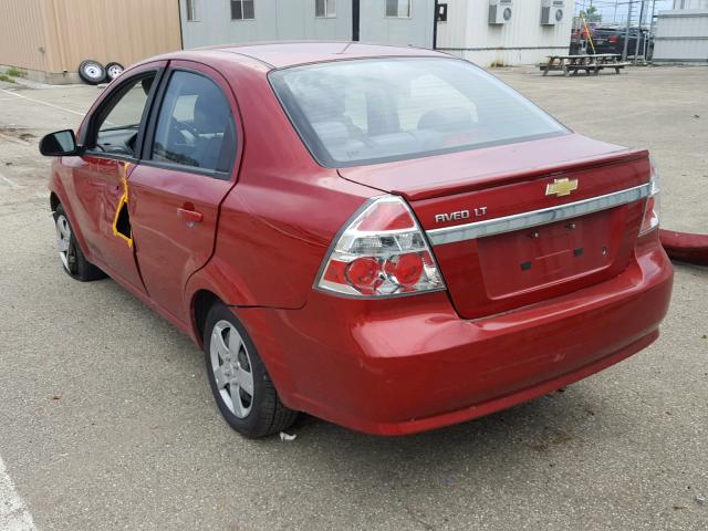 KL1TD5DE8BB155057 - 2011 CHEVROLET AVEO LS MAROON photo 3