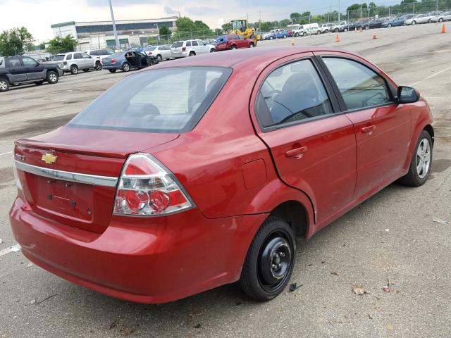 KL1TD5DE8BB155057 - 2011 CHEVROLET AVEO LS MAROON photo 4