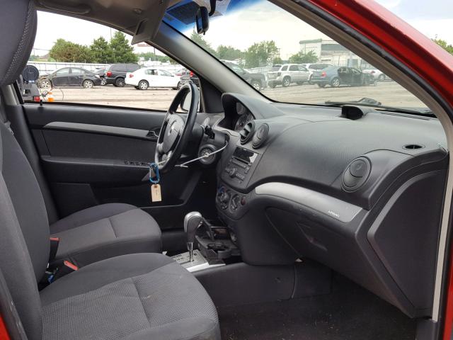 KL1TD5DE8BB155057 - 2011 CHEVROLET AVEO LS MAROON photo 5