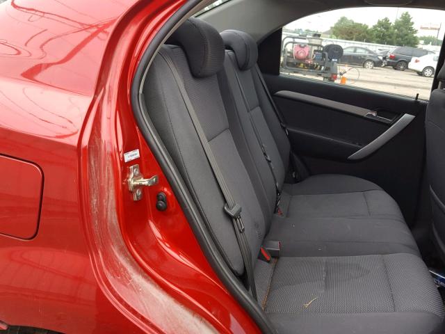 KL1TD5DE8BB155057 - 2011 CHEVROLET AVEO LS MAROON photo 6