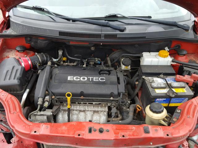 KL1TD5DE8BB155057 - 2011 CHEVROLET AVEO LS MAROON photo 7