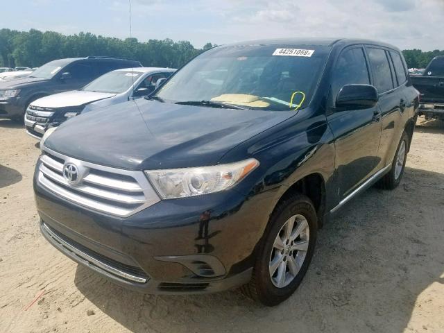 5TDZA3EH5BS015761 - 2011 TOYOTA HIGHLANDER BLACK photo 2