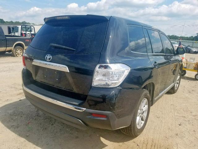 5TDZA3EH5BS015761 - 2011 TOYOTA HIGHLANDER BLACK photo 4