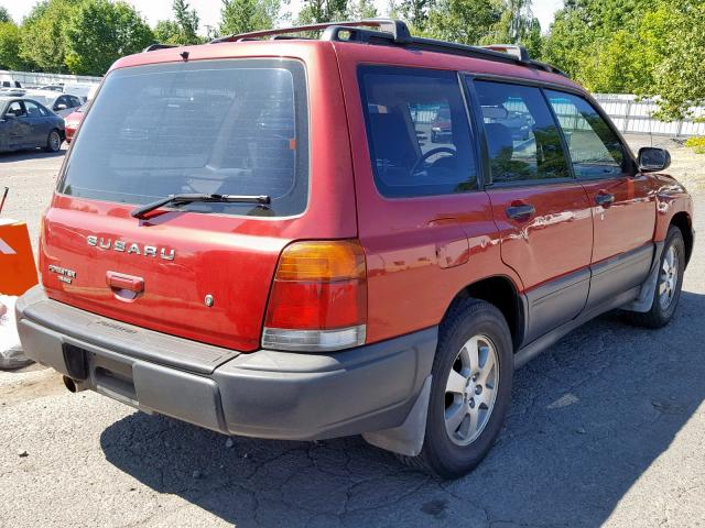 JF1SF6354XH747524 - 1999 SUBARU FORESTER L BURGUNDY photo 4