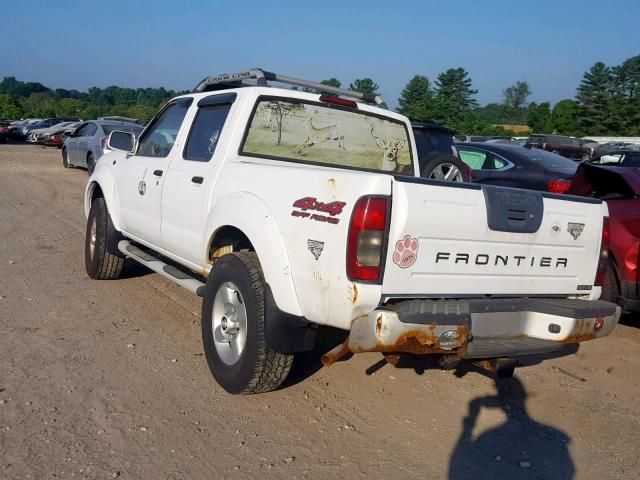 1N6ED27Y91C403747 - 2001 NISSAN FRONTIER C WHITE photo 3