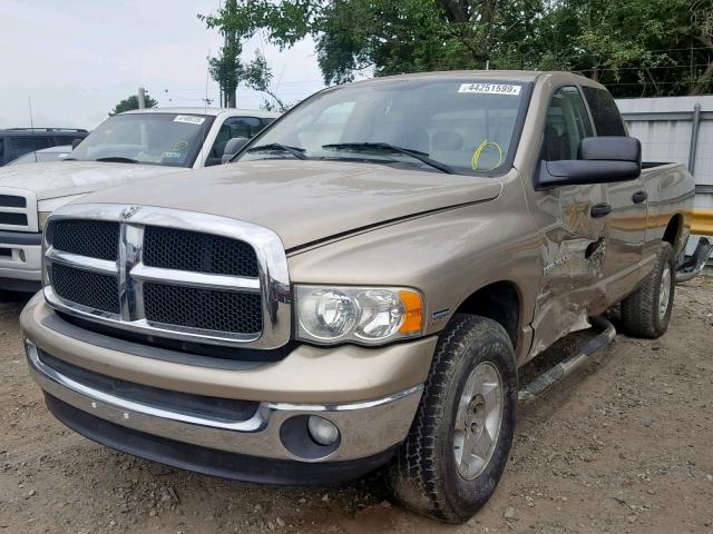 1D7HU18D34J184876 - 2004 DODGE RAM 1500 S BEIGE photo 2