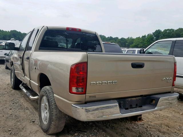 1D7HU18D34J184876 - 2004 DODGE RAM 1500 S BEIGE photo 3