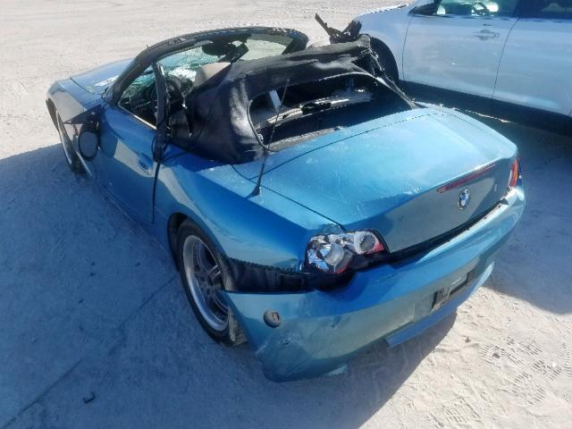 4USBT33413LS40929 - 2003 BMW Z4 2.5 BLUE photo 3