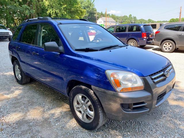 KNDJE723087516576 - 2008 KIA SPORTAGE E BLUE photo 1