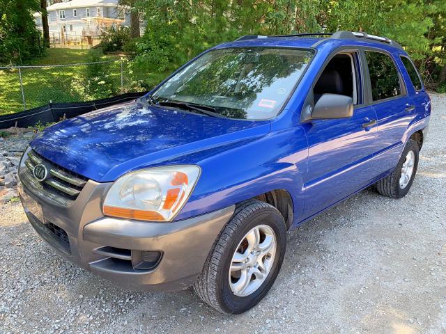 KNDJE723087516576 - 2008 KIA SPORTAGE E BLUE photo 2