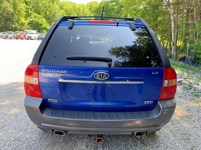 KNDJE723087516576 - 2008 KIA SPORTAGE E BLUE photo 6