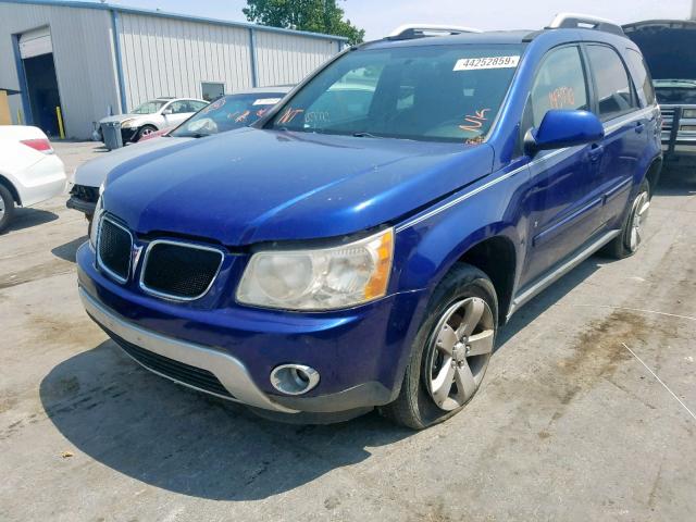 2CKDL63F276070377 - 2007 PONTIAC TORRENT BLUE photo 2