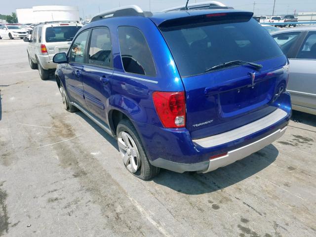 2CKDL63F276070377 - 2007 PONTIAC TORRENT BLUE photo 3