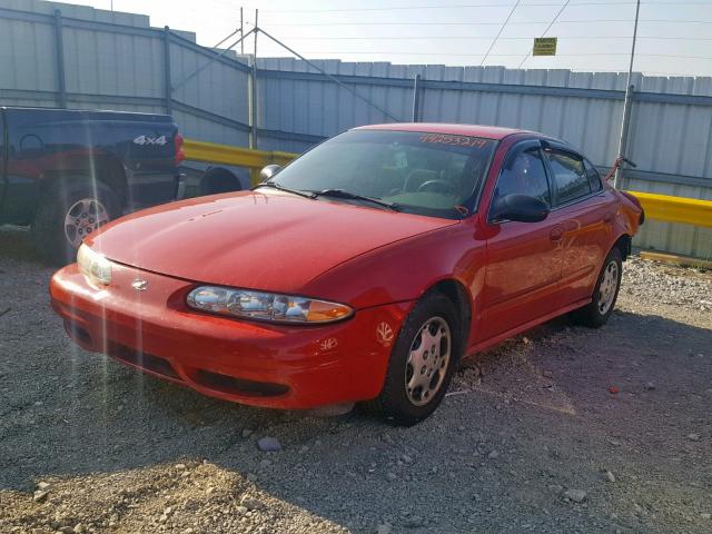 1G3NL52F74C200180 - 2004 OLDSMOBILE ALERO GL RED photo 2