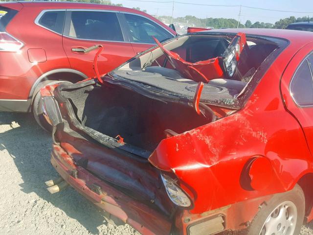 1G3NL52F74C200180 - 2004 OLDSMOBILE ALERO GL RED photo 9