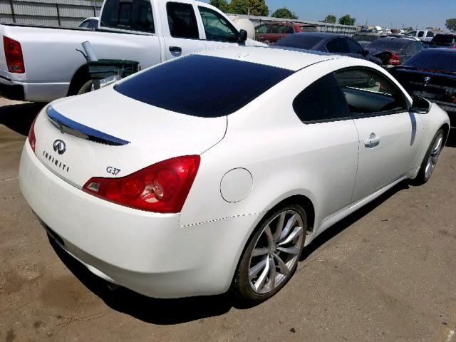 JNKCV64E28M109778 - 2008 INFINITI G37 BASE WHITE photo 4