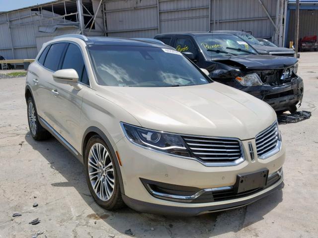 2LMTJ6LR5GBL42656 - 2016 LINCOLN MKX RESERV CREAM photo 1